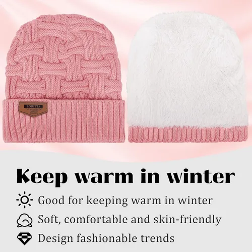 Vista 132 de Loritta Gorro de invierno cálido de punto grueso y holgado para hombre