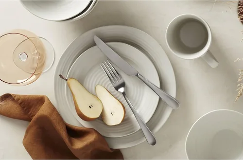 Vista 4 de Oneida 895944 Ridge White - Juego de 4 tazas de café, servicio para 4,12 onzas líquidas, color blanco