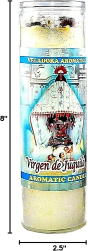 Vista 2 de 6 Piezas Velas Cóctel Vela Aromática Virgen DE JUQUILA Blanco
