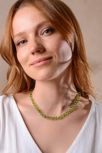 Vista 43 de Collar de ámbar para mujer con cierre de plata chapada en oro de 18 quilates, 19 pulgadas con extensor de 2 pulgadas, hecho a mano con cuentas