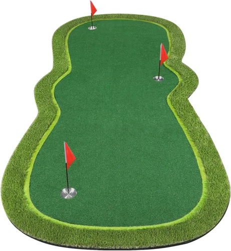 Vista 8 de Golf Putting Verde/Mat-Golf Training Mat - Alfombrilla profesional de práctica de golf - Putter largo desafiante verde para interiores y exteriores
