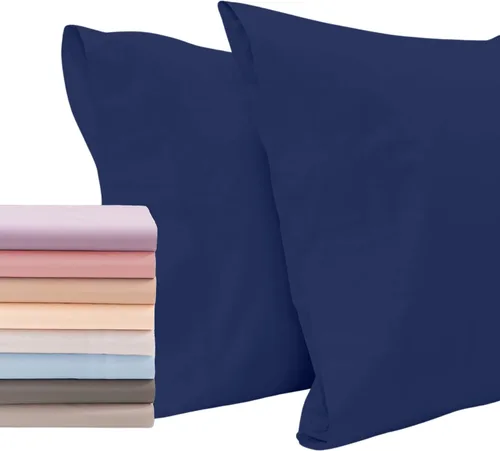 Vista 9 de Superity Linen Pillow Cases Queen Size - Open Enclosure - 2 Pack - 100% Soft and Comfortable Premium Cotton - Beige