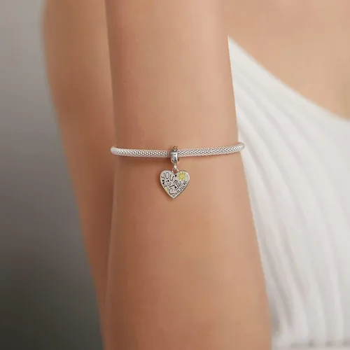 Vista 6 de MOWIMO Dijes colgantes de corazón de astroanut Infinity Rainbow Love para dijes de plata de ley 925 Lucky Evil Eye Snkae para mujer dije de feliz