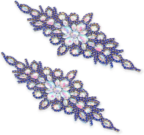 Vista 10 de Apliques de cuentas de perlas de diamantes de imitación rojos apliques de novia accesorios de cristal de ajuste de diamantes de imitación