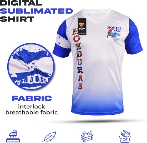 Vista 6 de Fury Camiseta de Fútbol Honduras - Honduras Camiseta de Fútbol Honduras Jersey HombresMujeresMujeresUnisex
