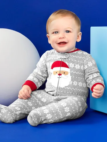 Vista 4 de Simple Joys by Carter's Baby Holiday Fleece Footed Sleep and Play, Pack of 2