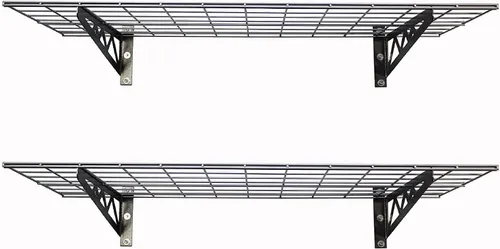 Vista 10 de Estante de pared SafeRacks, para garaje, 2 unidades, 45.72 x 121.92 cm, con ganchos para bicicleta