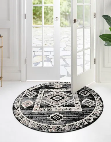 Vista 7 de Unique Loom Cherokee Collection - Alfombra rectangular de 2 x 3 pies 1 pulgada, gris fósil/marfil
