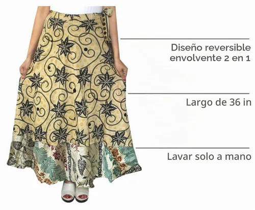 Vista 4 de Maple Clothing Faldas sari vintage indias para mujer, envoltura mágica alrededor de seda larga Boho dos capas multicolor al por mayor 5 piezas lote