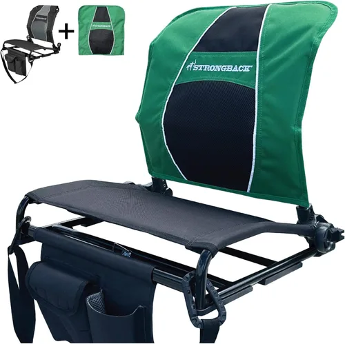 Vista 8 de STRONGBACK Stadium Seat for Bleachers with Lumbar Support & Back Support Negro/Gris