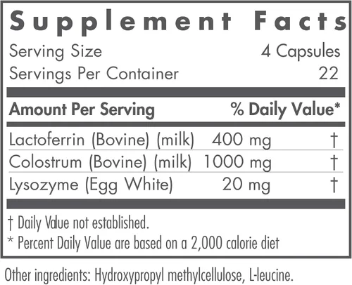 Vista 2 de Allergy Research Group NutriCology Laktoferrina con calostro - Ofrece 400 mg de lactoferrina y 0.04 oz de calostro - Apoya el equilibrio