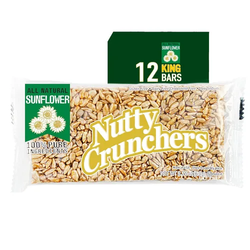 Vista 12 de Nutty Crunchers Barras grandes de ingredientes naturales (paquete variado (4 sabores), 12 barras King por caja)