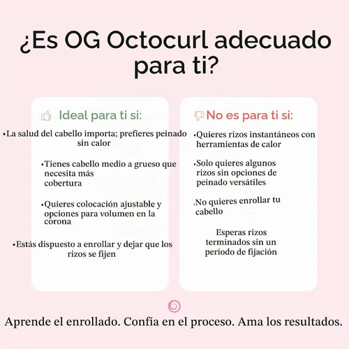 Vista 3 de Octocurl Diadema sin calor, rizadores de pelo para dormir, rizadores sin calor para cabello largo (algodón, rosa)