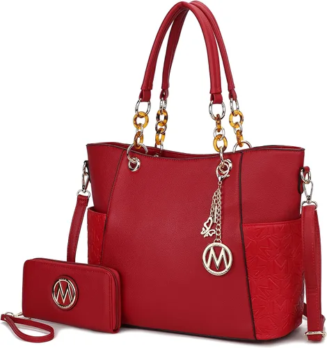 Vista 54 de MKF Collection - Juego de bolsa de mano para mujer, con cartera y asa superior, de piel vegana