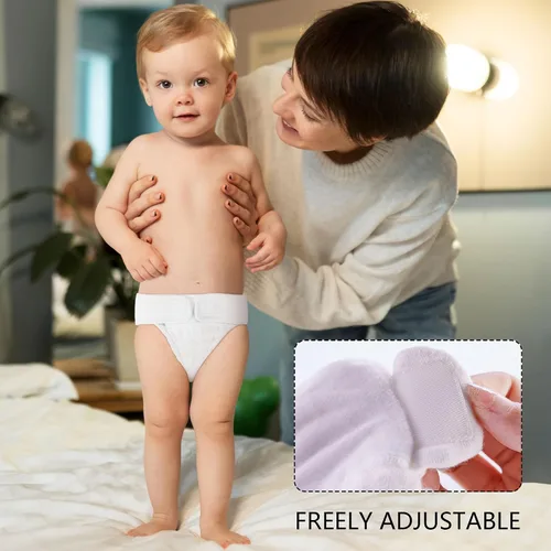 Vista 3 de Max Shape Paquete de 6 pantalones de algodón para bebés niñas y niños, pañales de algodón ajustables de 13 capas