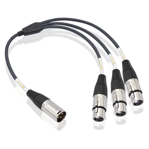 Vista 9 de Devianl XLR y Splitter - Cable divisor XLR y 2 hembra a 1 macho, equilibrado de doble hembra a macho, adaptador de cable de micrófono combinador, 2
