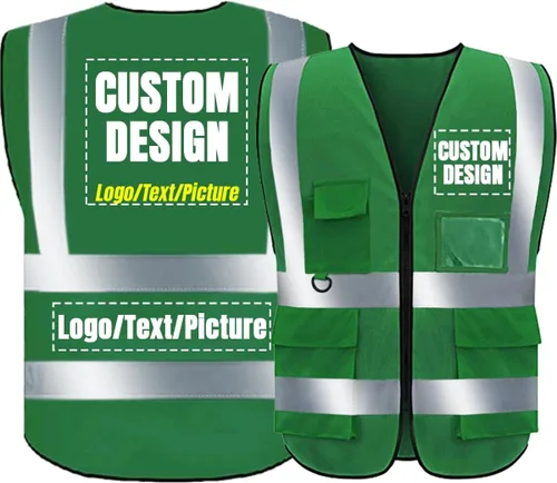Vista 16 de BeautyWill Chaleco de Seguridad con Logo Personalizado Clase 2 Chaleco Reflectante de Alta Visibilidad Chaleco de Construcción Transpirable