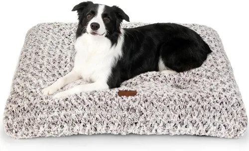 Vista 19 de Alfombrilla de cama para perro, suave y mullida, para jaula de perro, cama para perros pequeños, medianos y grandes, y gatos, lavable Marrón