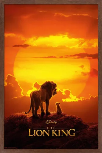 Vista 16 de Trends International Disney El Rey León - Póster de pared Mufasa y Simba, 14.725 x 22.375 pulgadas, versión enmarcada de madera de granero Versión