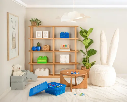 Vista 4 de Room Copenhagen LEGO - Caja de ladrillo de almacenamiento apilable con 6 pernos, bloques de construcción organizativos decorativos para juguetes