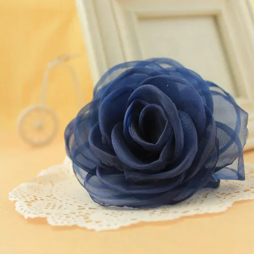 Vista 57 de adorables broches de rosas, clip para el cabello de flores de seda para mujer [joyas], sin metal, Rojo, XOTW05C4