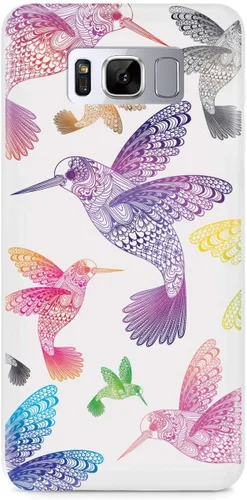 Vista 18 de Inspired Cases - Funda para iPhone 13 Mini con textura 3D - Funda protectora de goma para Apple iPhone 13 Mini - Zentangle Hummingbirds - Multicolor