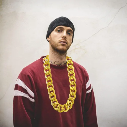 Vista 5 de 2 cadenas de oro sintético para hombre, collar de cadena de oro de rapero, estilo punk de los años 80 y 90, collar de disfraz de oro falso de hip