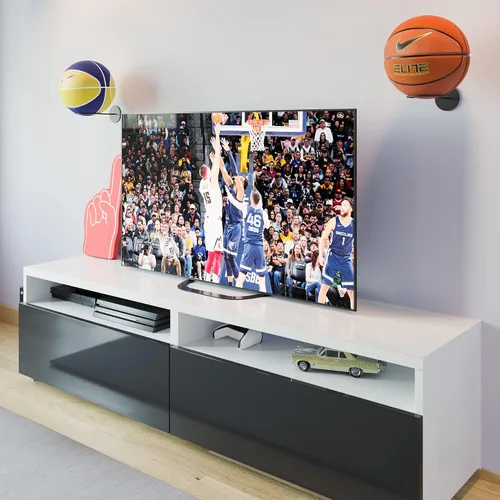 Vista 7 de Wallniture Palla Ball - Juego de 2 estantes de almacenamiento para montar en la pared, para pelotas de fútbol, voleibol, fútbol y baloncesto