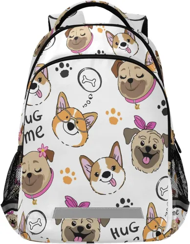 Vista 9 de ALAZA Mochilas de viaje con diseño de mariposa, luna y estrella, color azul turquesa, mochila escolar para hombres, mujeres, adolescentes y niños