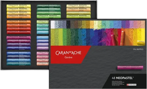 Vista 3 de Caran d'Ache Neopastel - Juego de pasteles al óleo, 24 unidades (7400.324)
