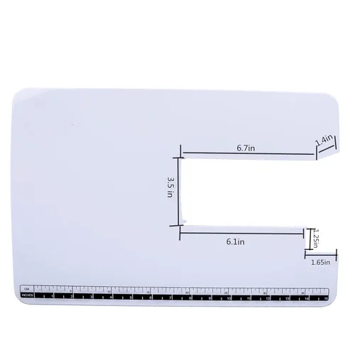 Vista 4 de AGM Mesa de extensión para máquina de coser compatible con máquina de coser 2685A, color blanco