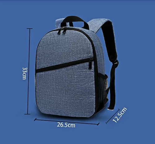 Vista 5 de Mochila para cámara Bolsa de cámara impermeable Estuche de cámara de gran capacidad para hombres mujeres (azul)