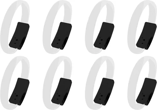 Vista 11 de Paquete de 8 bandas mágicas Brilla en la oscuridad Luz intermitente para conciertos Luces de correr para corredores Pulsera con luz de Azul