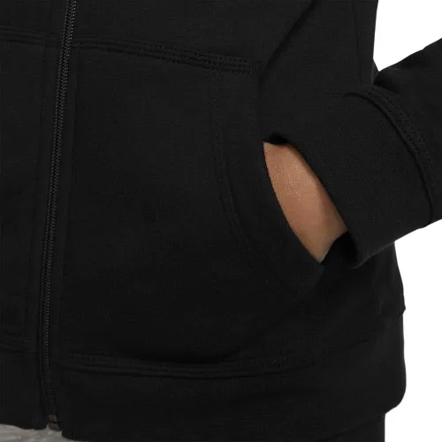 Vista 7 de Sudadera Nike NSW Club con capucha para niño, con cremallera, Negro, XL