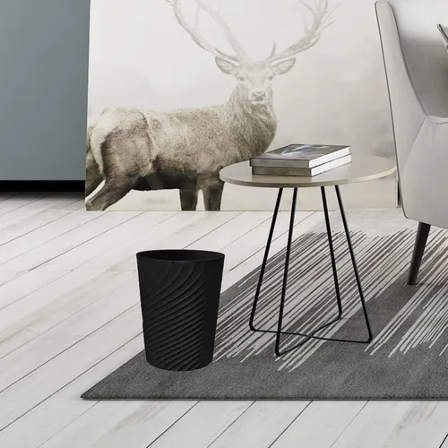 Vista 2 de DAJITRE Cubo de basura pequeño de 1.8 galones, papelera de reciclaje de perfil delgado para espacios compactos, baño, oficina, dormitorio, cocina