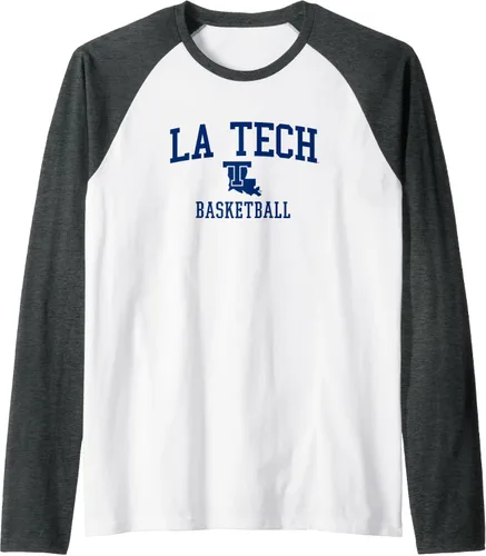 Vista 13 de Louisiana Tech Bulldogs - Camiseta de béisbol raglán para baloncesto, Negro