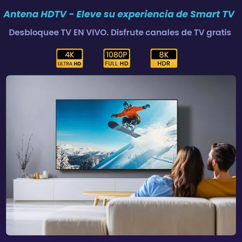 Vista 2 de Antena de TV para exteriores de largo alcance 2026 para Smart TV - 4K 1080P
