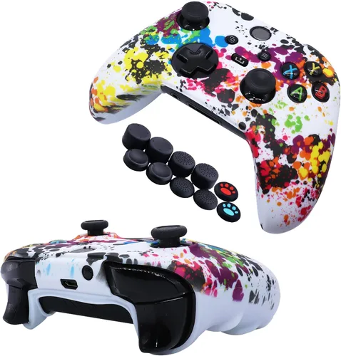 Vista 2 de 2 Pack Jusy Compatible with Xbox Series XS Controller Soft Silicone Cover Skin, Sweat-Proof Dust-Proof Anti-Slip Case Cover Protective Accessories