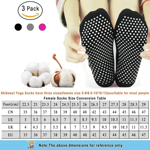 Vista 5 de Calcetines antideslizantes para pilates, ballet, yoga, para mujer