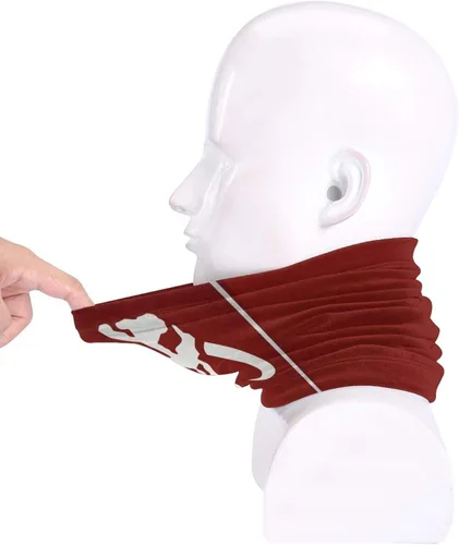 Vista 5 de Face Mask Red Bandana Mask Adjustable Cooling Neck Gaiter Balaclava Face Mask Washable for Women Men
