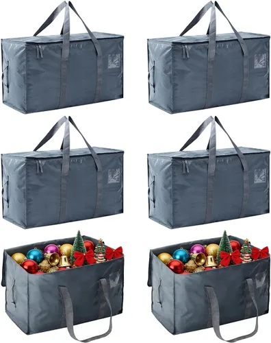 Vista 14 de Bolsas de mudanza resistentes extra grandes, cajas de mudanza, suministros de mudanza esenciales, contenedores de almacenamiento azules con tapas
