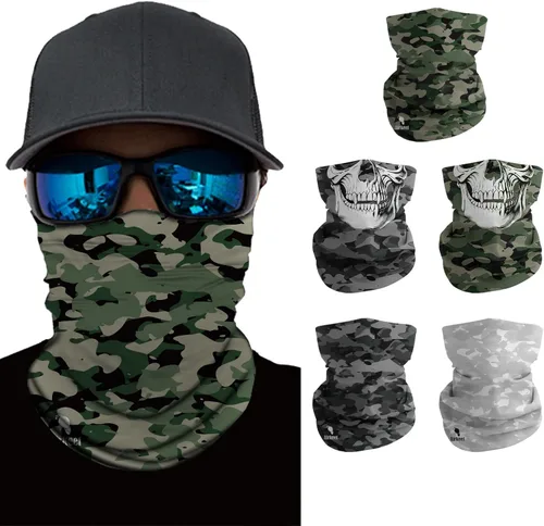 Vista 29 de Máscara facial para hombres y mujeres, protección solar UPF 30+, transpirable, bandana para motocicleta, senderismo, pesca