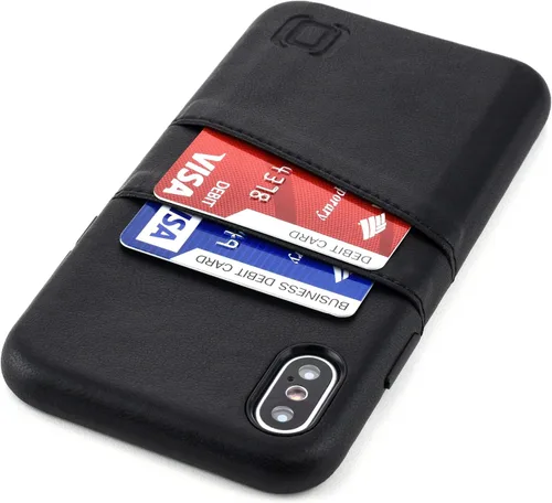 Vista 11 de Dockem Funda tipo cartera para iPhone XR (6.1"): Placa de metal integrada para montaje magnético y 2 tarjeteros (Exec M2, cuero sintético, gris)