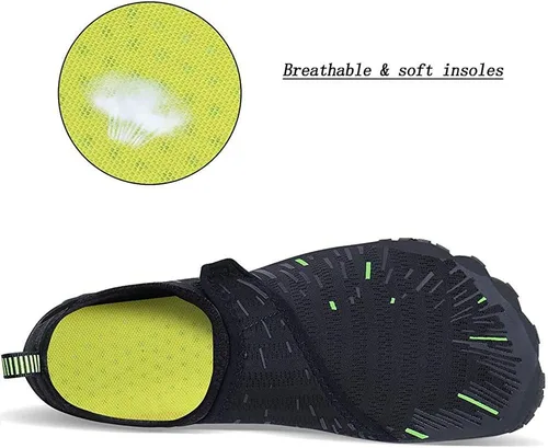 Vista 5 de MAYZERO Zapatos de agua para hombres y mujeres, zapatos de surf, playa, piscina, zapatos de punta ancha, senderismo, zapatos de agua, zapatillas