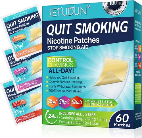 Vista 10 de Parches de nicotina para dejar de fumar, 21 mg Paso 1 Parches de ayuda para dejar de fumar, ayudas para dejar de fumar que funcionan con 2 semanas