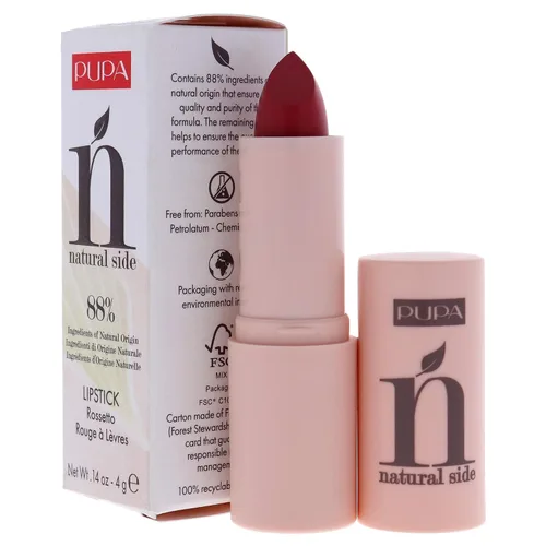 Vista 4 de Pupa Milano Lápiz labial lateral natural, coral claro 004 para mujer, lápiz labial de 0.14 oz