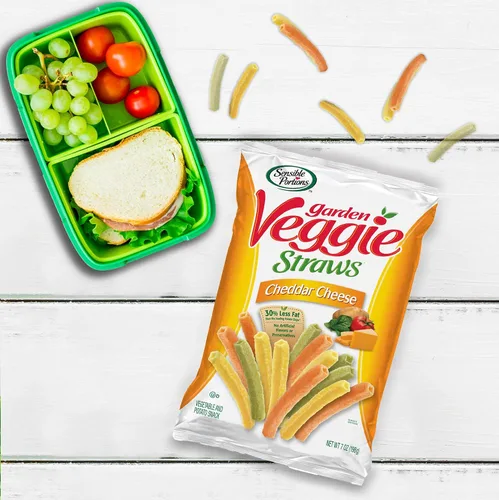 Vista 6 de Sensible Portions Garden Veggie Straws, queso cheddar, 5 onzas (paquete de 12)