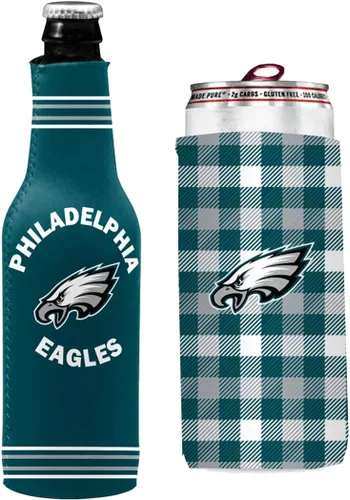Vista 102 de Soporte aislante para latas y botellas de fútbol americano enfriador de bebidas Huggie (Nueva Orleans (Saints) - Negro) Nueva Orleans (Santos)