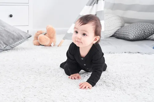 Vista 3 de Pijama con pies para bebé recién nacido con puños de manopla, de algodón, para dormir y jugar, con pies de 0 a 12 meses