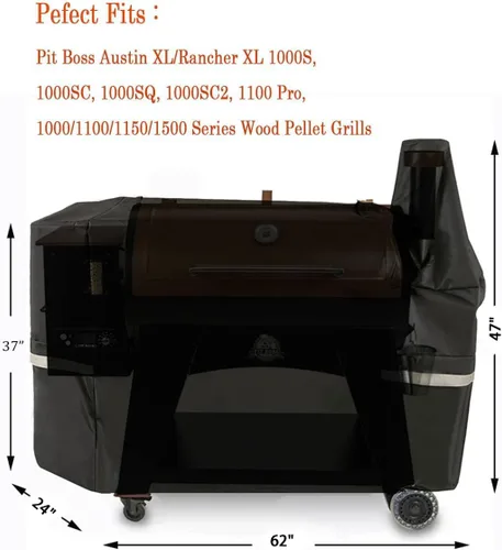 Vista 2 de Cubierta para parrilla Pit Boss Austin XL/Rancher XL de pellets de madera, 1000S, 1000SC, 1000Sq, 1000Sq, 1000SC2, 1100 Pro, serie 1000/1100